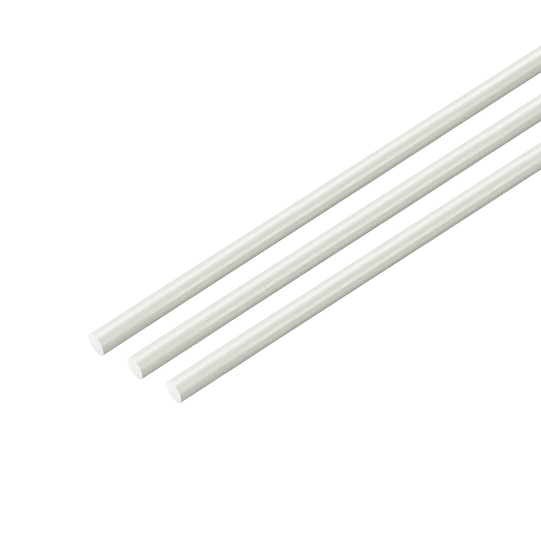 uxcell Uxcell FRP Fiberglass Round Rod,2.5mm Dia 50cm Long White Engineering Round Bars 3pcs