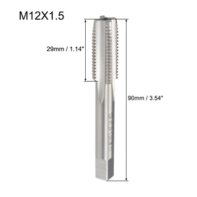 Harfington Uxcell Metric Machine Tap Left Thread 1 Pitch H2 4 Flutes High Speed Steel