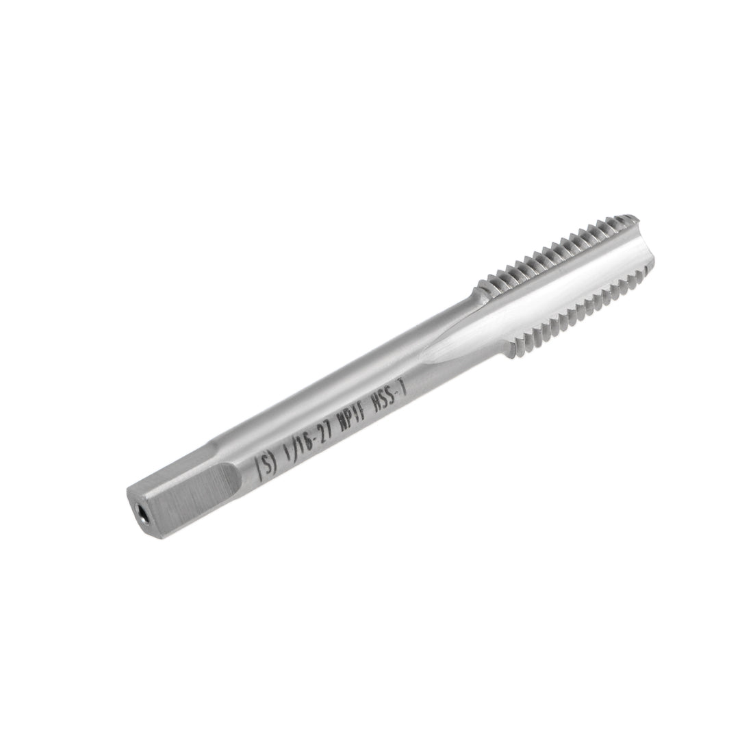 Uxcell Uxcell Machine Tap 1/16-27 NPTF Straight Pipe Thread 3 Flutes High Speed Steel