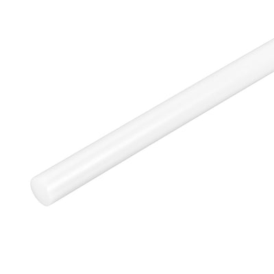 Harfington Uxcell Plastic Round Rod,7mm Dia 50cm White Engineering Plastic Round Bar