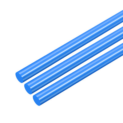 Harfington Uxcell Plastic Round Rod,5mm Dia 50cm Blue Engineering Plastic Round Bar 3pcs