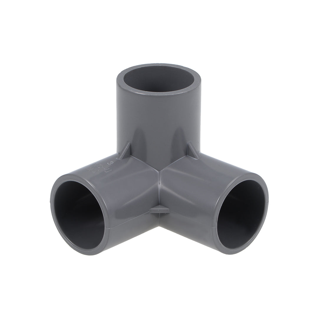 uxcell Uxcell 3-Way Elbow Metric PVC Fitting, 25mm Socket, Tee Corner Fittings Gray 10Pcs