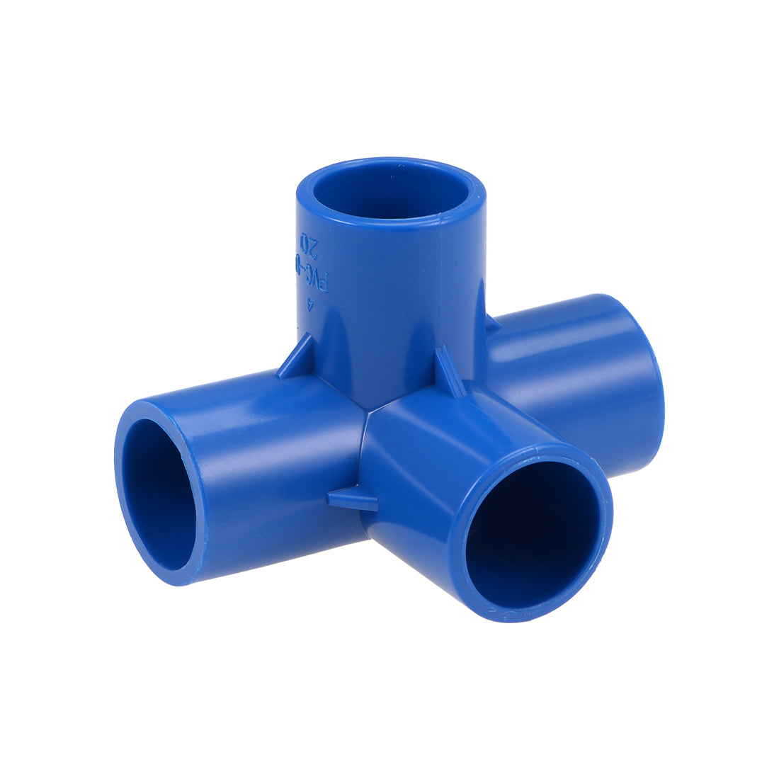 uxcell Uxcell 4 Way 20mm Tee Metric PVC Fitting Elbow - PVC Furniture - PVC Elbow Fittings Blue 2Pcs