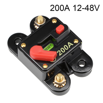 Harfington Uxcell Fuse Holder 200A 12-48V Inline Block Circuit Break Audio Amplifier Inverter