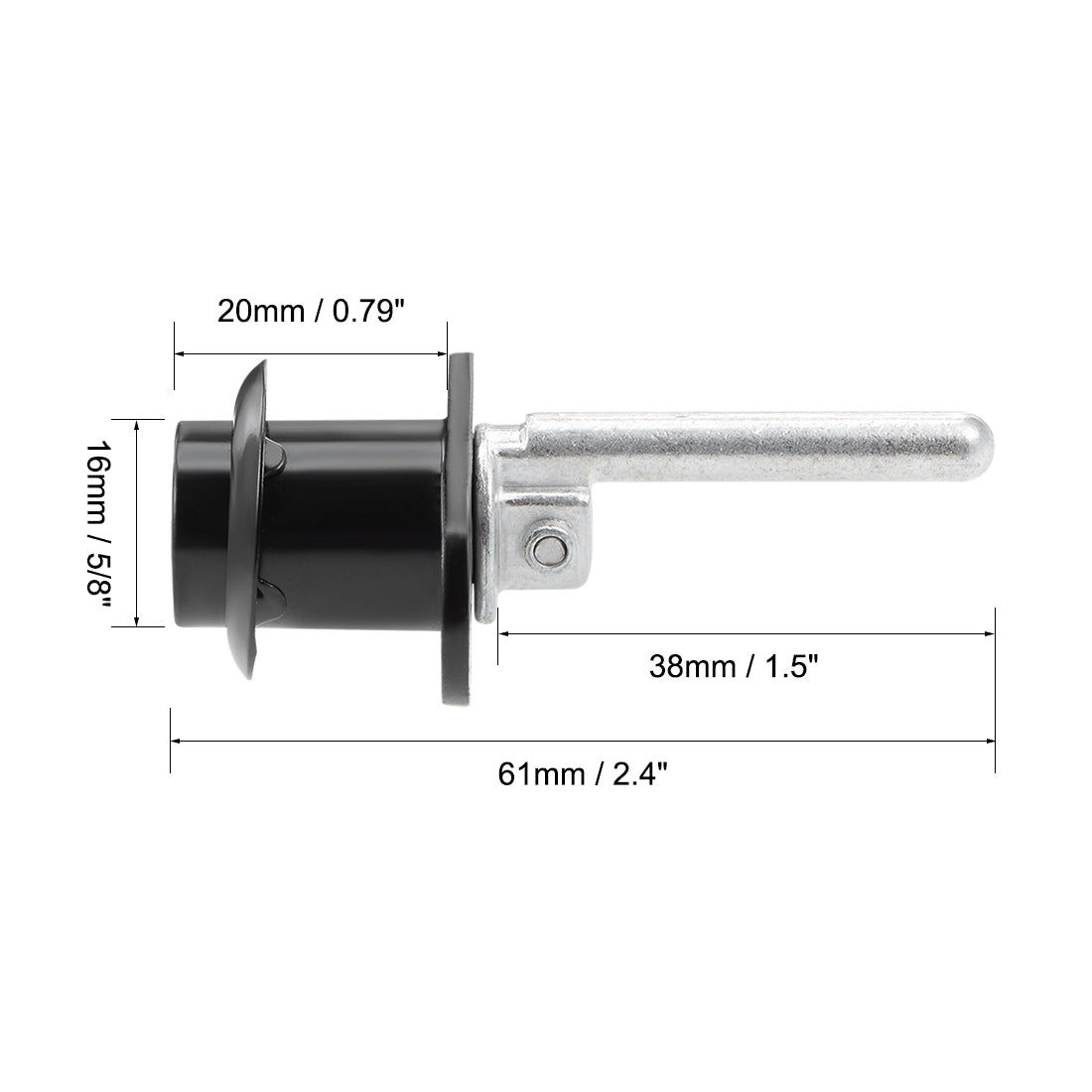 uxcell Uxcell Drawer Lock 16mm Cylinder Diameter for Desk Cabinet Locker Showcase Black