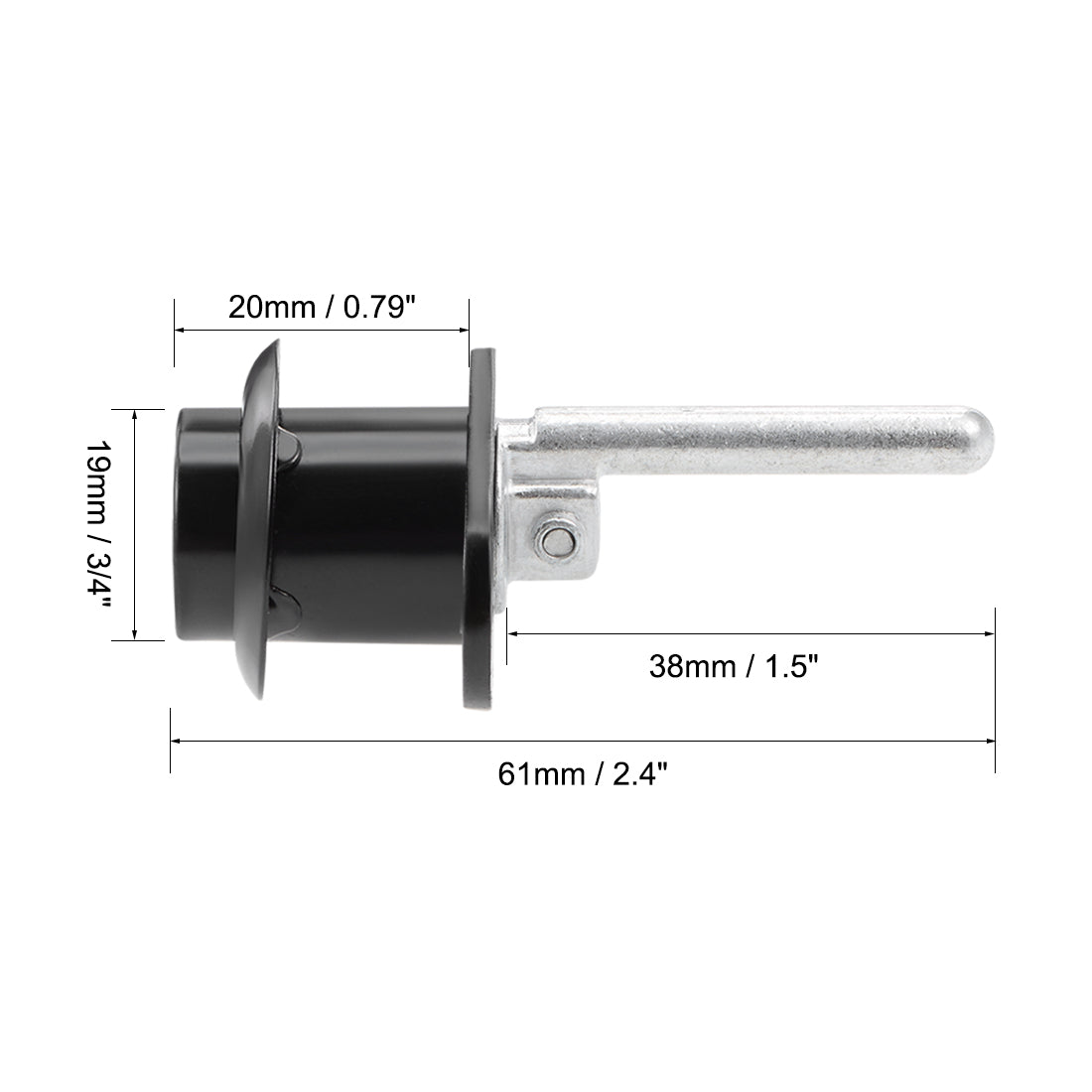 uxcell Uxcell Drawer Lock 19mm Cylinder Diameter for Desk Cabinet Locker Showcase Black