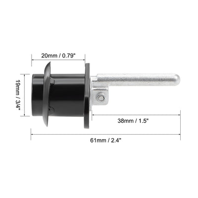 Harfington Uxcell Drawer Lock 19mm Cylinder Diameter for Desk Cabinet Locker Showcase Black 2Pcs