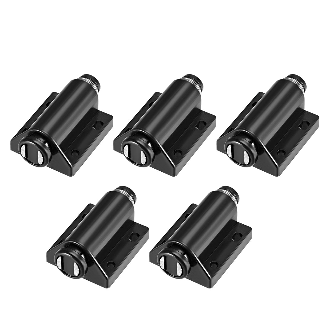 uxcell Uxcell Touch Catch Magnetic Press Latch for Cabinet Door Cupboard Drawers Black 5pcs