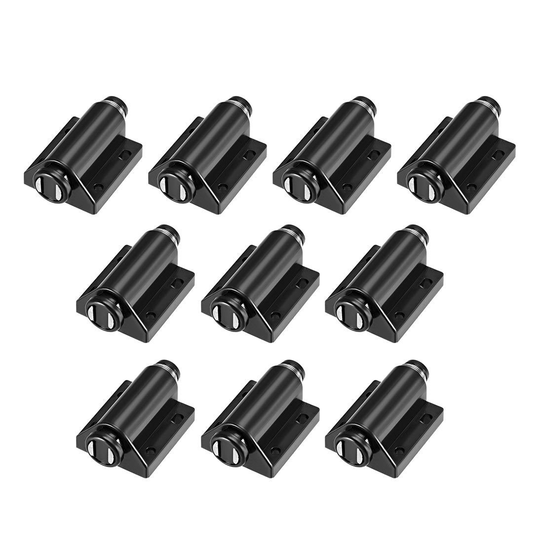 uxcell Uxcell Touch Catch Magnetic Press Latch for Cabinet Door Cupboard Drawers Black 10pcs