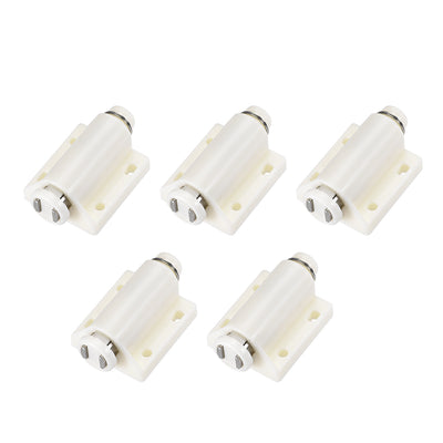 Harfington Uxcell Touch Catch Magnetic Press Latch for Cabinet Door Cupboard Drawers White 5pcs
