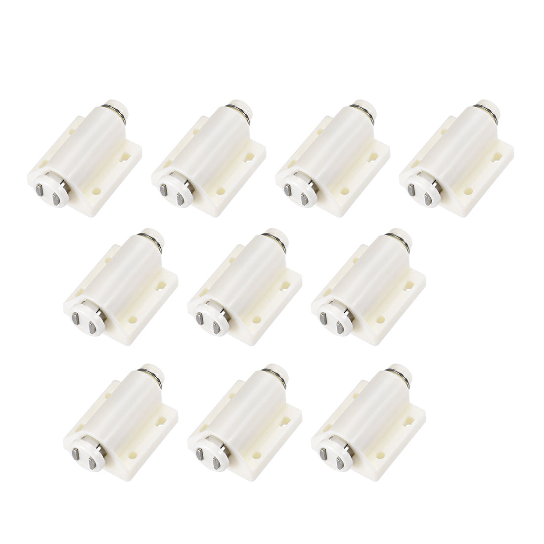 uxcell Uxcell Touch Catch Magnetic Press Latch for Cabinet Door Cupboard Drawers White 10pcs