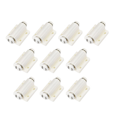 Harfington Uxcell Touch Catch Magnetic Press Latch for Cabinet Door Cupboard Drawers White 10pcs