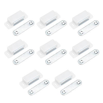 Harfington Uxcell Magnetic Cabinet Door Latches Catch 1.8" Length for Kitchen Bathroom White 8pcs