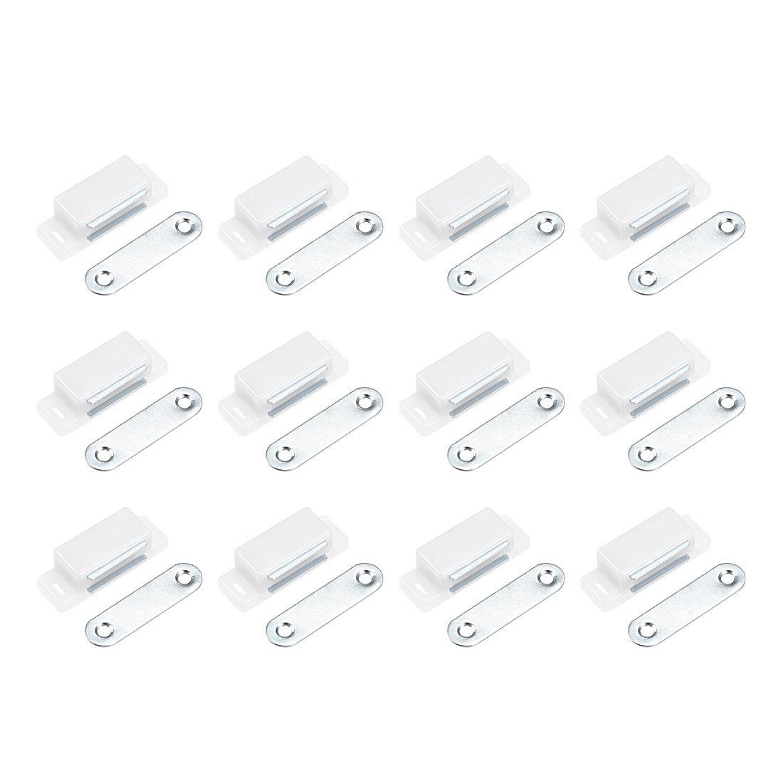 uxcell Uxcell Magnetic Cabinet Door Latches Catch 1.8" Length for Kitchen Bathroom White 12pcs