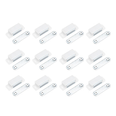 Harfington Uxcell Magnetic Cabinet Door Latches Catch 1.8" Length for Kitchen Bathroom White 12pcs