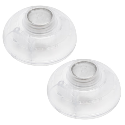 Harfington Uxcell Inline Foot Pedal Push Lamp Switch, Round Push Step-on-Button for LED Light ON-OFF Control Transparent 2 Pcs