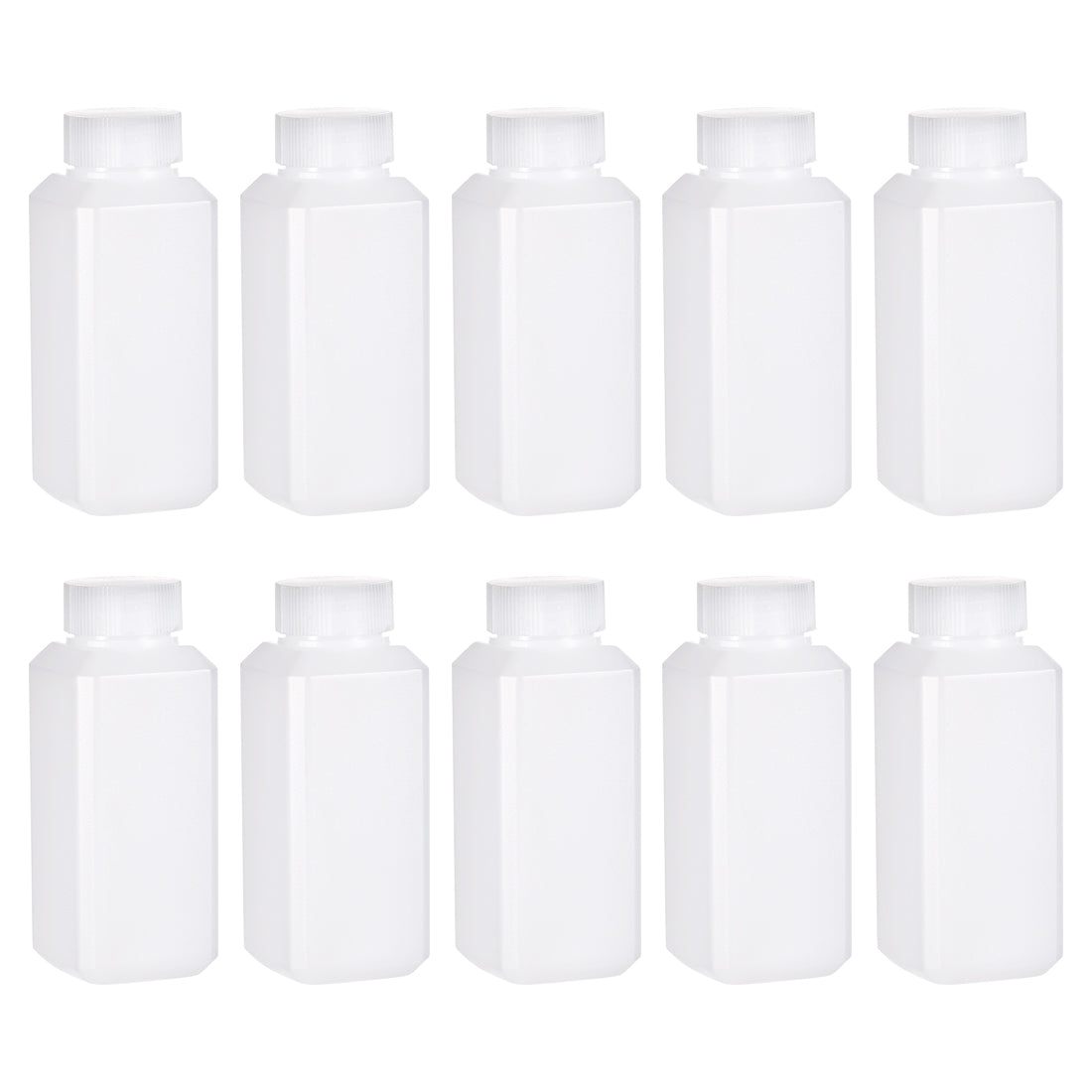 uxcell Uxcell Plastic Lab Chemical Reagent Bottle, 120ml/ 4oz Wide Mouth Sample Sealing Liquid/Solid Storage Bottles, White 10pcs