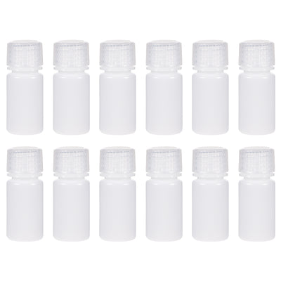 Harfington Uxcell Plastic Lab Chemical Reagent Bottle, 15ml/0.5 oz Small Mouth Sample Sealing Liquid/Solid Storage Bottles, White 12pcs