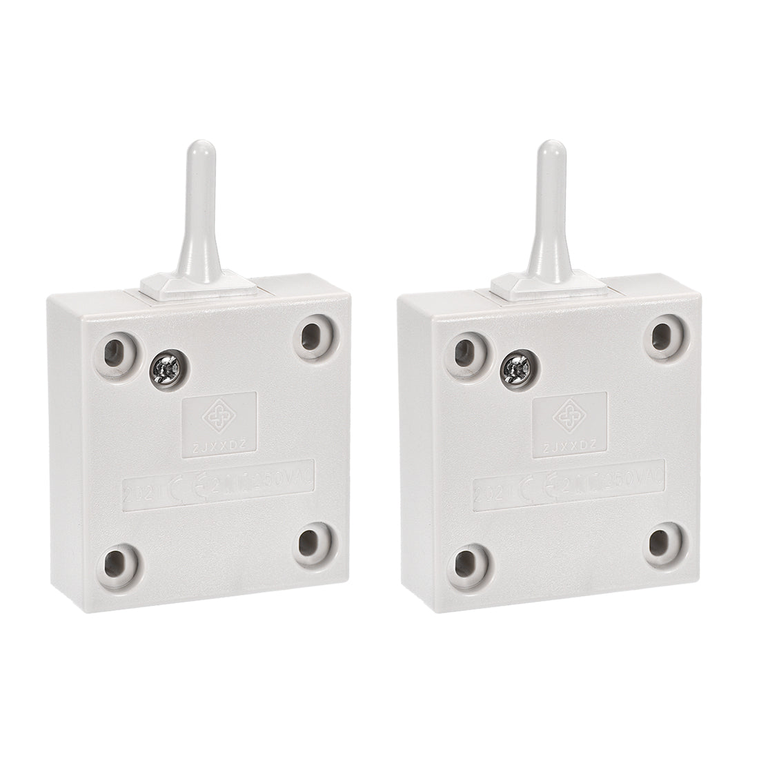 uxcell Uxcell Wardrobe Door Light Switch Momentary Closets Switch Normally Closed 110-250V 2A White 2 Pcs