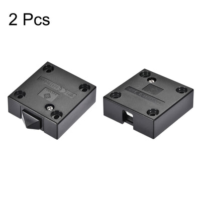 Harfington Uxcell Cabinet Lamp Switch Normally Closed Wardrobe Touch Switch 110-250V 2A Black for Home Furniture Cupboard Drawers Light Switches 2 Pcs