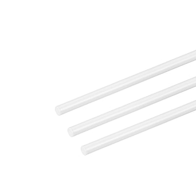 Harfington Uxcell 3mm × 20" ABS Plastic Round Bar Rod for Architectural Model Making DIY 3pcs