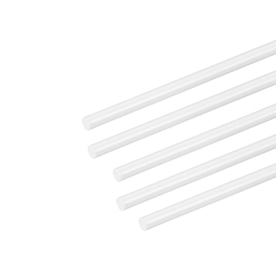 Harfington Uxcell 3mm × 20" ABS Plastic Round Bar Rod for Architectural Model Making DIY 5pcs