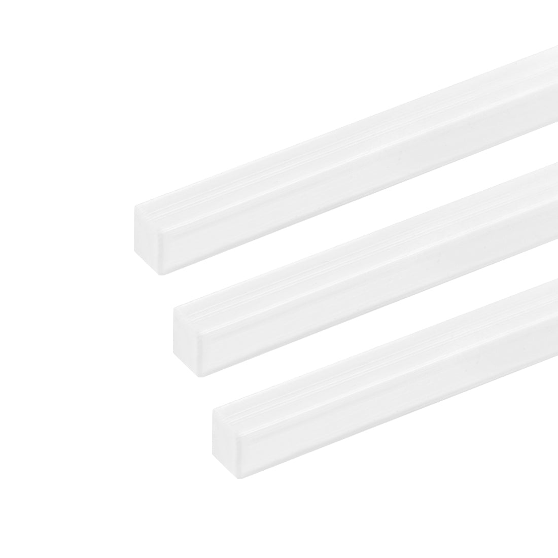 uxcell Uxcell 6mm × 6mm × 20" ABS Plastic Square Bar Rod for Architectural Model Making 3pcs
