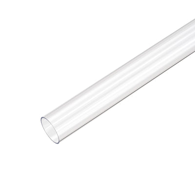 Harfington Uxcell PVC Rigid Round Tubing,Clear,15mm ID x 16mm OD,0.5M/1.64Ft Length