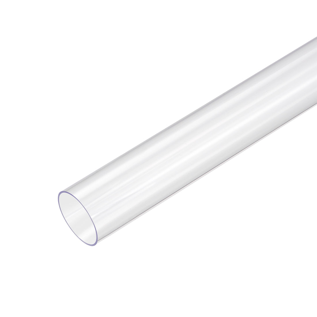 uxcell Uxcell PVC Rigid Round Tubing,Clear,30mm ID x 32mm OD,0.5M/1.64Ft Length