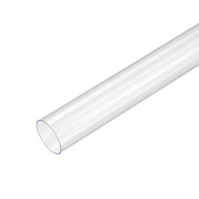 Harfington Uxcell PVC Rigid Round Tubing,Clear,30mm ID x 32mm OD,0.5M/1.64Ft Length