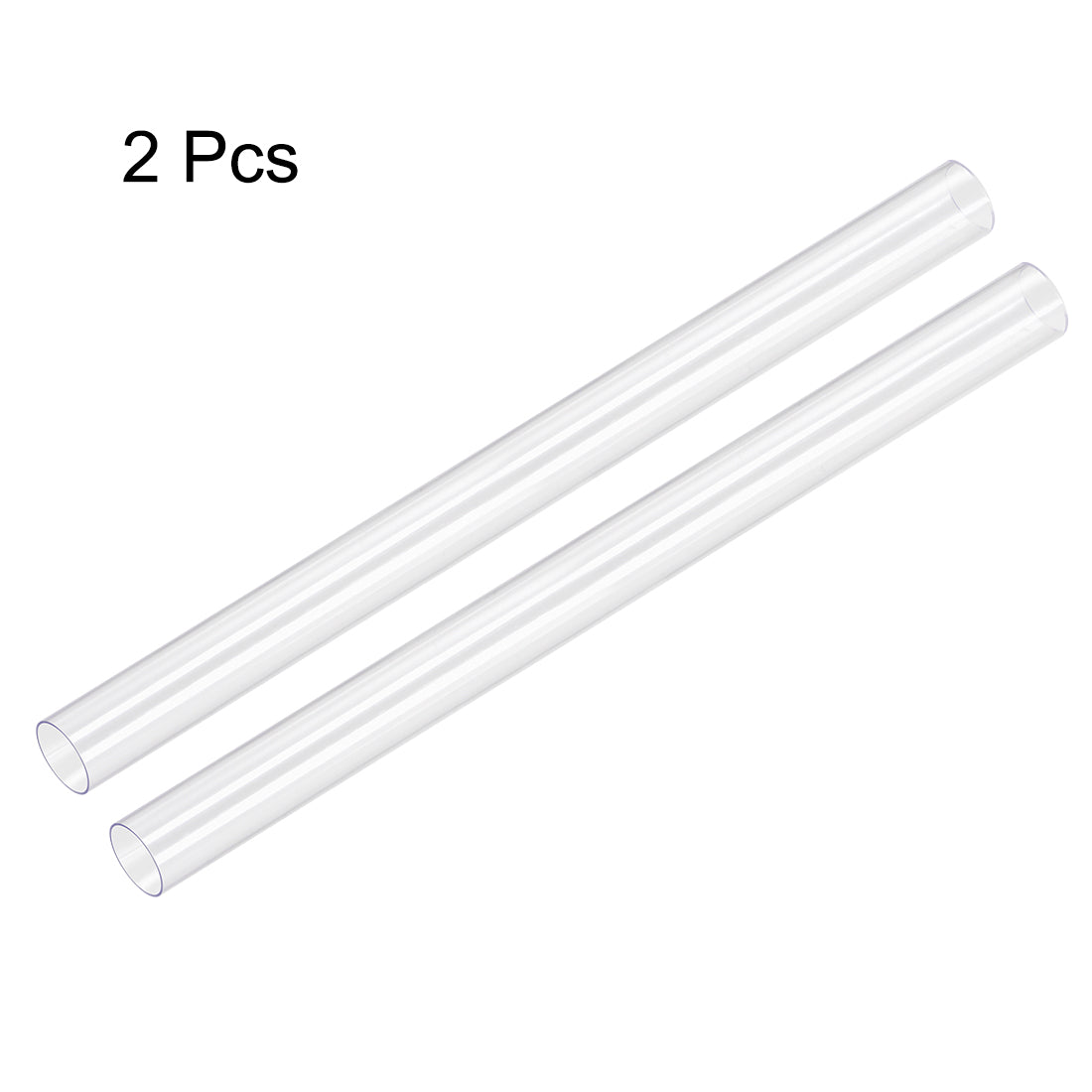 uxcell Uxcell PVC Rigid Round Tubing,Clear,30mm ID x 32mm OD,0.5M/1.64Ft Length,2pcs