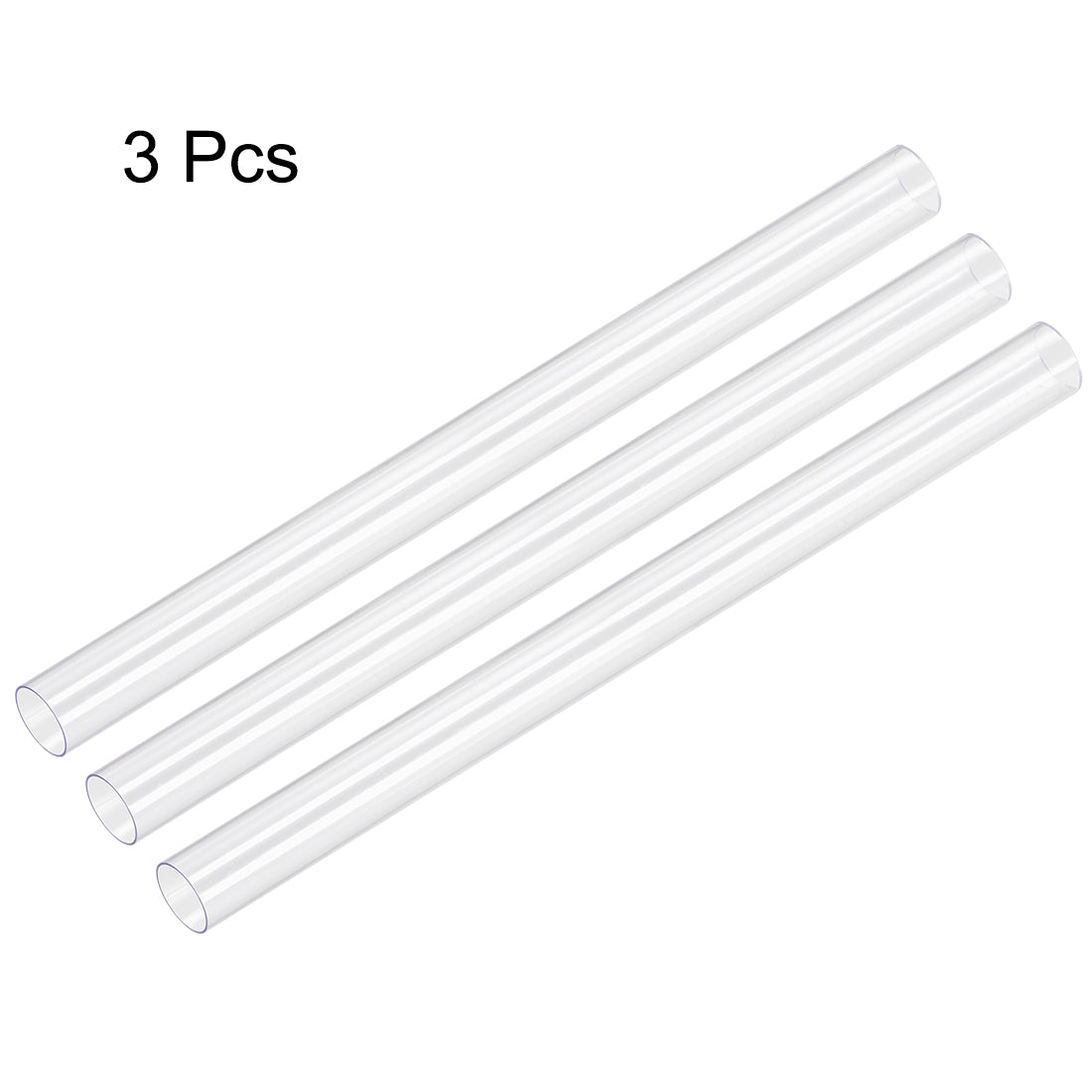 uxcell Uxcell PVC Rigid Round Tubing,Clear,30mm ID x 32mm OD,0.5M/1.64Ft Length,3pcs