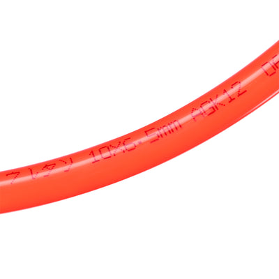 Harfington Uxcell Pneumatic Hose Tubing,10mm OD 6.5mm ID,Polyurethane PU Air Hose Pipe Tube,4 Meter 13.12ft,Red