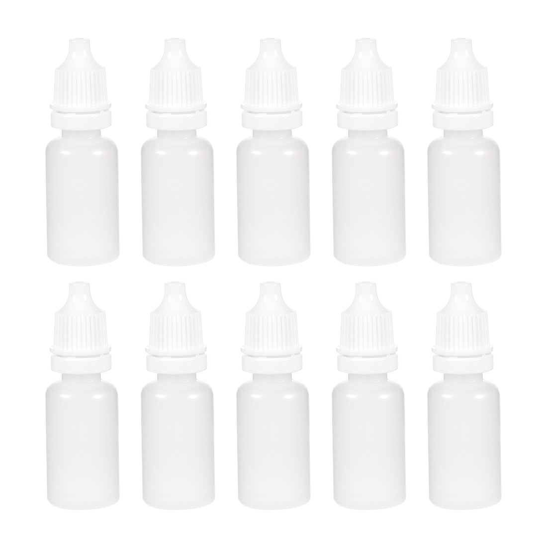 uxcell Uxcell 10ml/0.34 oz Empty Squeezable Dropper Bottle White 10pcs