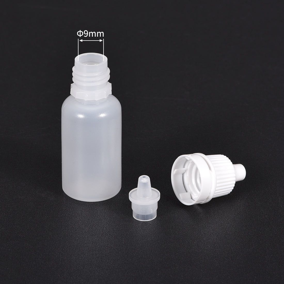 uxcell Uxcell 10ml/0.34 oz Empty Squeezable Dropper Bottle White 20pcs