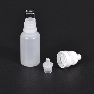 Harfington Uxcell 10ml/0.34 oz Empty Squeezable Dropper Bottle White 20pcs