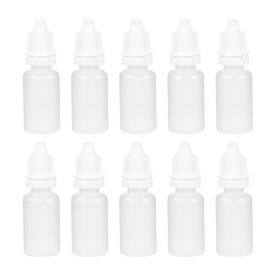 Harfington Uxcell 10ml/0.34 oz Empty Squeezable Dropper Bottle White 20pcs
