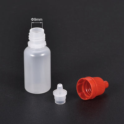 Harfington Uxcell 10ml/0.34 oz Empty Squeezable Dropper Bottle Red 10pcs