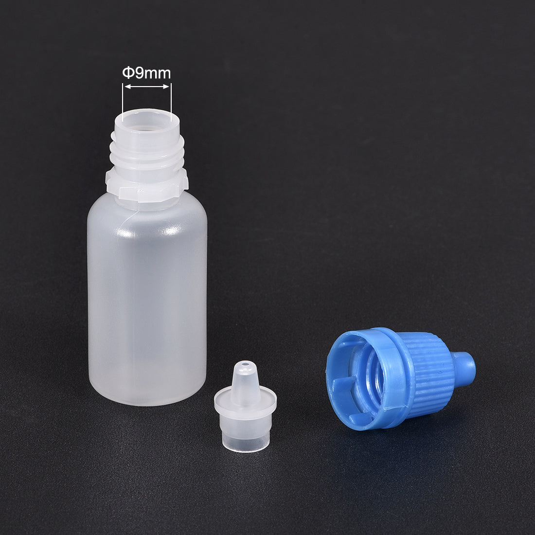 uxcell Uxcell 10ml/0.34 oz Empty Squeezable Dropper Bottle Blue 10pcs