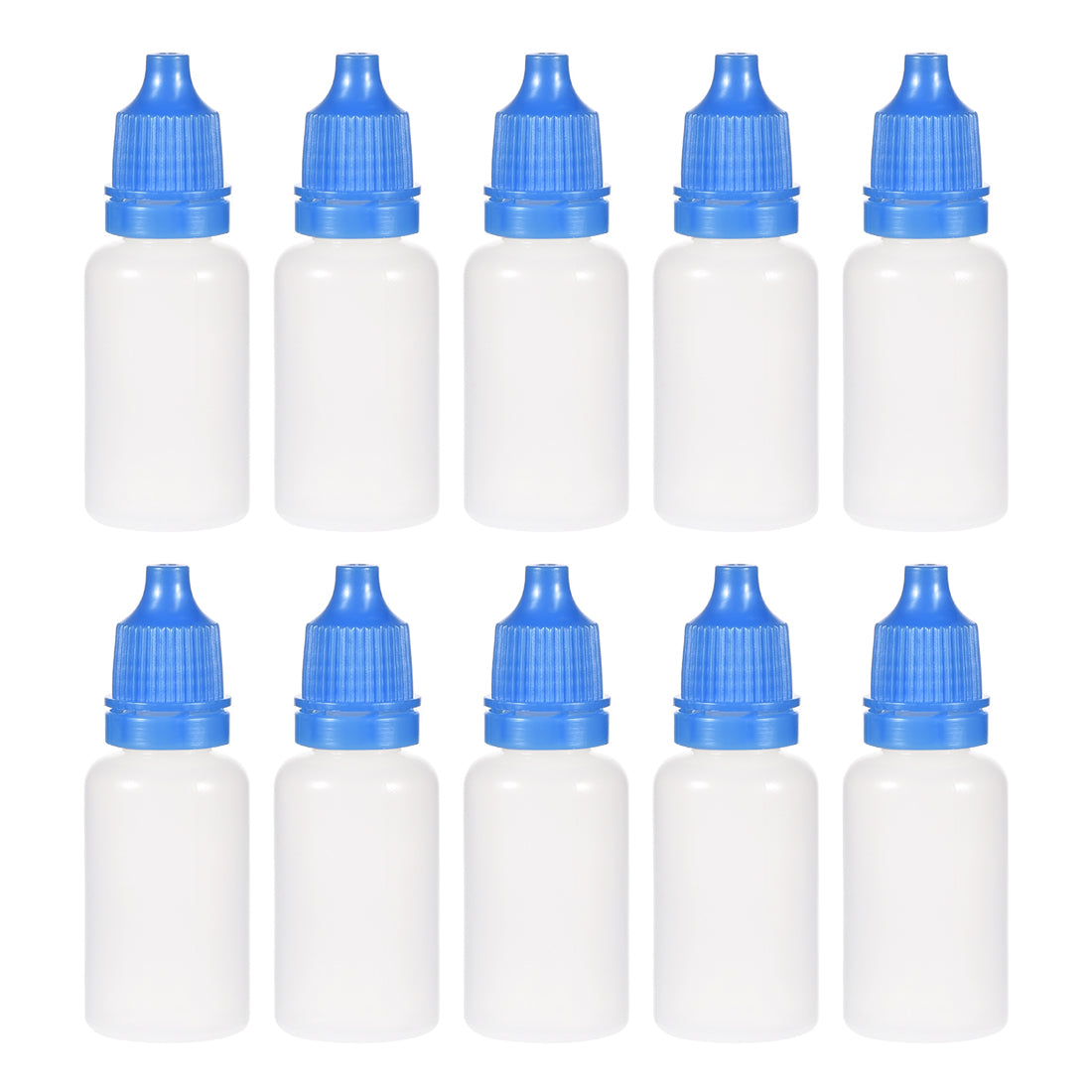uxcell Uxcell 10ml/0.34 oz Empty Squeezable Dropper Bottle Blue 20pcs