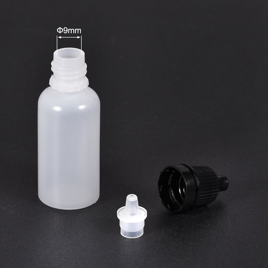uxcell Uxcell 15ml/0.5 oz Empty Squeezable Dropper Bottle Black 10pcs