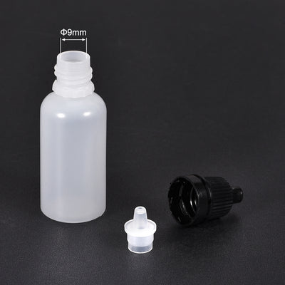 Harfington Uxcell 15ml/0.5 oz Empty Squeezable Dropper Bottle Black 10pcs