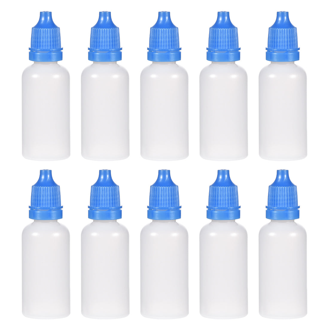 uxcell Uxcell 15ml/0.5 oz Empty Squeezable Dropper Bottle Blue 10pcs