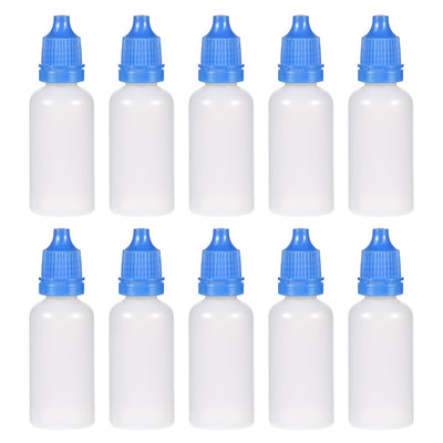 Harfington Uxcell 15ml/0.5 oz Empty Squeezable Dropper Bottle Blue 10pcs