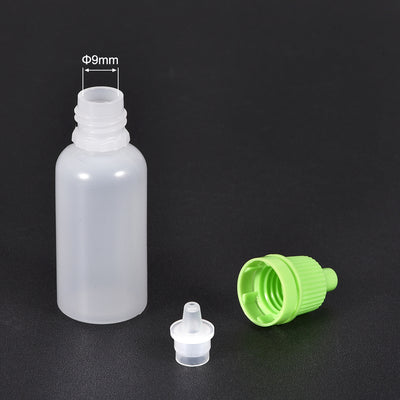 Harfington Uxcell 15ml/0.5 oz Empty Squeezable Dropper Bottle Green 20pcs