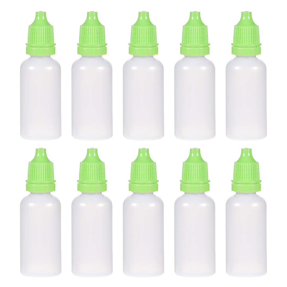 uxcell Uxcell 15ml/0.5 oz Empty Squeezable Dropper Bottle Green 20pcs