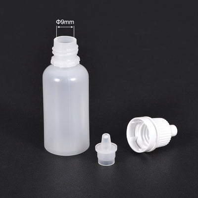 Harfington Uxcell 20ml/0.68 oz Empty Squeezable Dropper Bottle White 10pcs