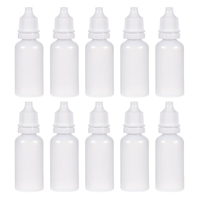 Harfington Uxcell 20ml/0.68 oz Empty Squeezable Dropper Bottle White 10pcs