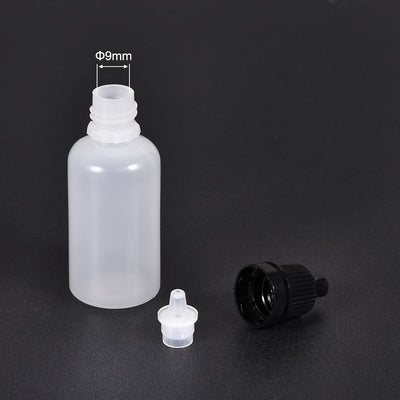 Harfington Uxcell 20ml/0.68 oz Empty Squeezable Dropper Bottle Black 10pcs