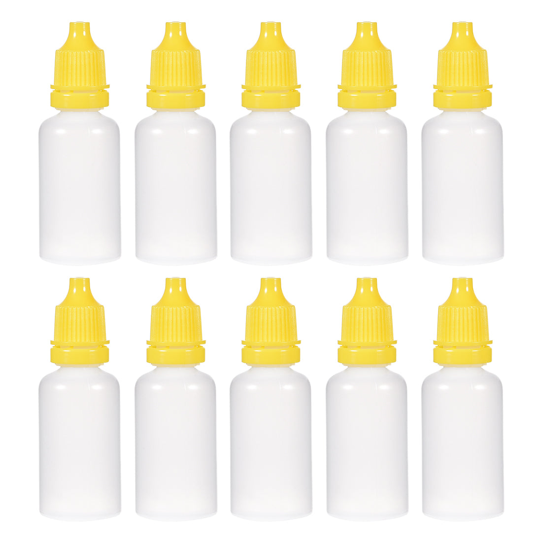 uxcell Uxcell 20ml/0.68 oz Empty Squeezable Dropper Bottle Yellow 10pcs